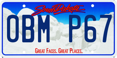 SD license plate 0BMP67