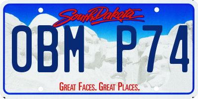 SD license plate 0BMP74