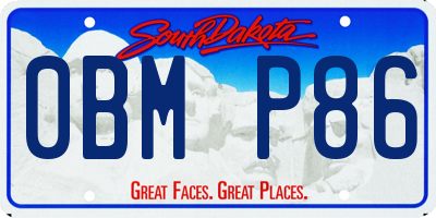 SD license plate 0BMP86