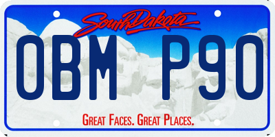 SD license plate 0BMP90