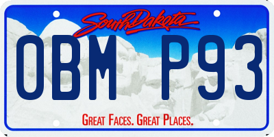 SD license plate 0BMP93