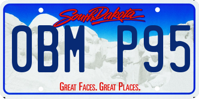 SD license plate 0BMP95