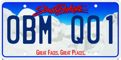 SD license plate 0BMQ01