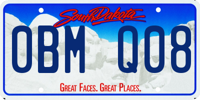 SD license plate 0BMQ08