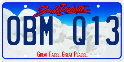 SD license plate 0BMQ13