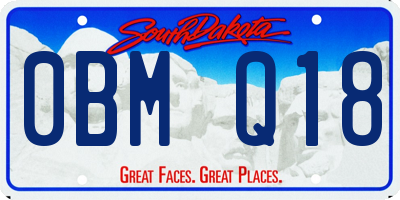 SD license plate 0BMQ18