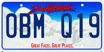 SD license plate 0BMQ19