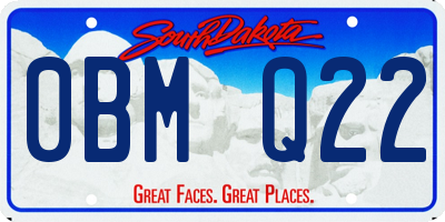 SD license plate 0BMQ22