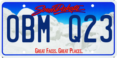 SD license plate 0BMQ23