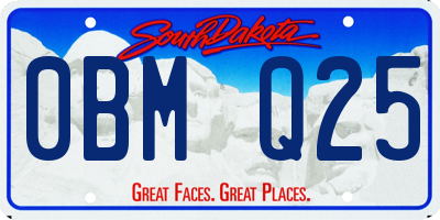 SD license plate 0BMQ25
