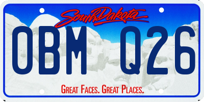 SD license plate 0BMQ26