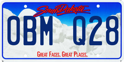 SD license plate 0BMQ28