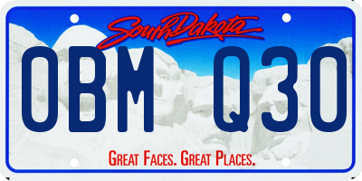 SD license plate 0BMQ30