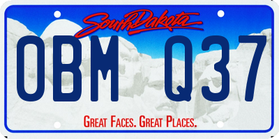 SD license plate 0BMQ37