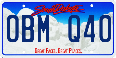 SD license plate 0BMQ40