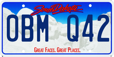 SD license plate 0BMQ42