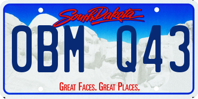 SD license plate 0BMQ43