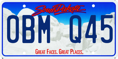 SD license plate 0BMQ45