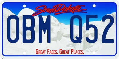 SD license plate 0BMQ52