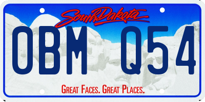 SD license plate 0BMQ54