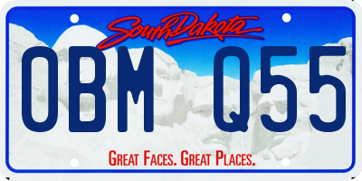 SD license plate 0BMQ55