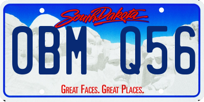 SD license plate 0BMQ56