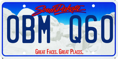 SD license plate 0BMQ60