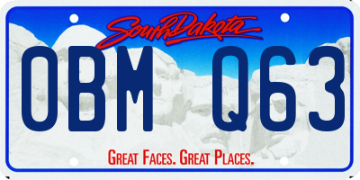 SD license plate 0BMQ63