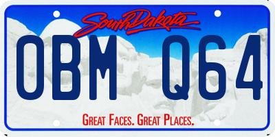 SD license plate 0BMQ64