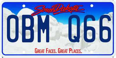 SD license plate 0BMQ66