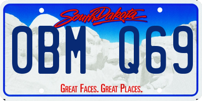 SD license plate 0BMQ69