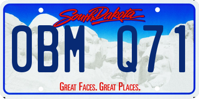 SD license plate 0BMQ71