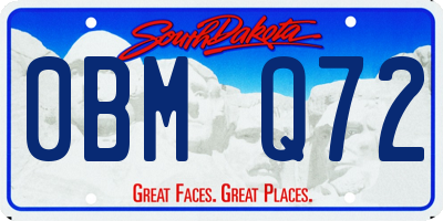 SD license plate 0BMQ72