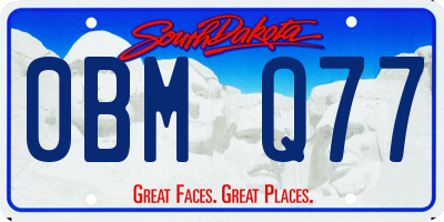 SD license plate 0BMQ77