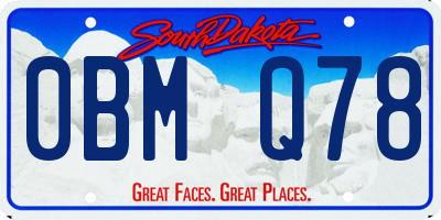 SD license plate 0BMQ78