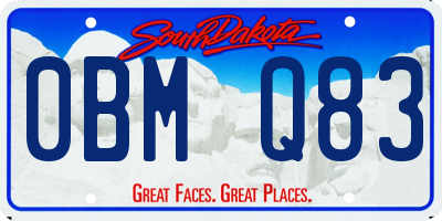 SD license plate 0BMQ83