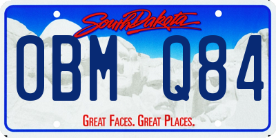 SD license plate 0BMQ84