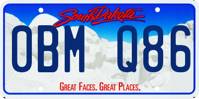 SD license plate 0BMQ86