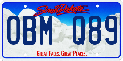 SD license plate 0BMQ89