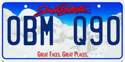 SD license plate 0BMQ90