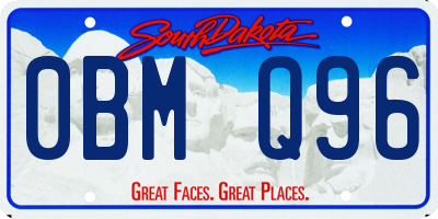 SD license plate 0BMQ96