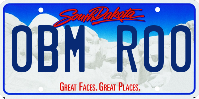 SD license plate 0BMR00