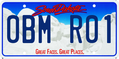SD license plate 0BMR01