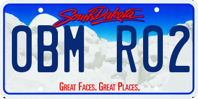 SD license plate 0BMR02