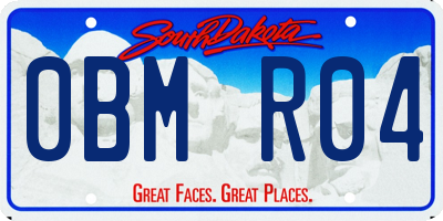 SD license plate 0BMR04