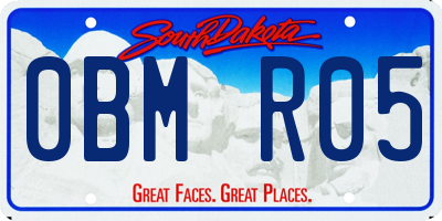 SD license plate 0BMR05