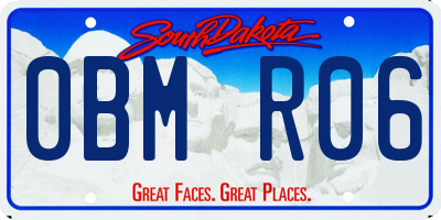 SD license plate 0BMR06