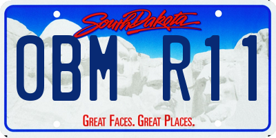 SD license plate 0BMR11