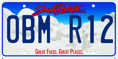 SD license plate 0BMR12