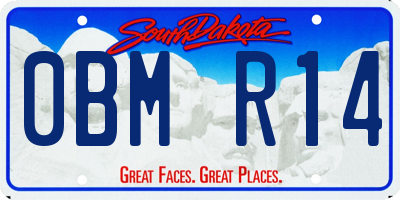 SD license plate 0BMR14